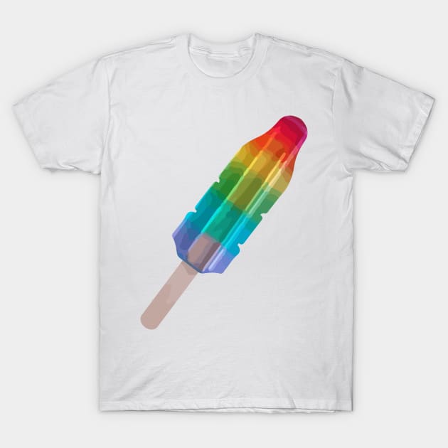 Rainbow Rocket Popsicle T-Shirt by DenAlex